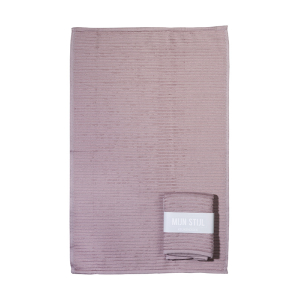 Handdoek (keuken) oud roze met banderol